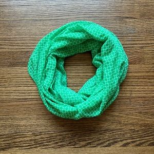 Charming Charlie Green White Infinity Scarf